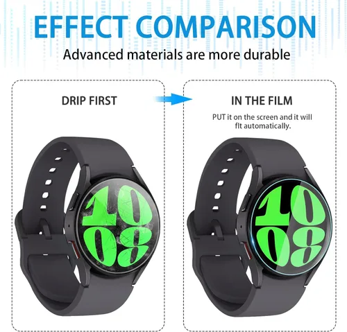 Miniatura 4 de Suoman Paquete de 4 para Samsung Galaxy Watch 6/Galaxy Watch 7 de 44 mm Protector de pantalla, [Antiarañazos] 2.5D Dureza 9H Película protectora