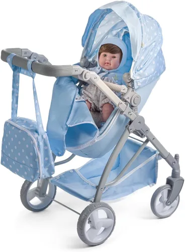 Miniatura 6 de JC Toys - Berenguer Boutique Cochecito deportivo plegable de lujo Colección Blue Royal para muñecas de hasta 20 pulgadas A partir de 3 años