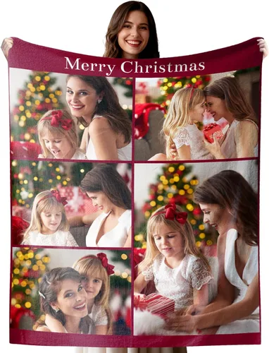 Miniatura 12 de EAQ Manta personalizada con collage de imágenes, es una manta personalizada para niños, adultos, familia, recuerdo, regalo