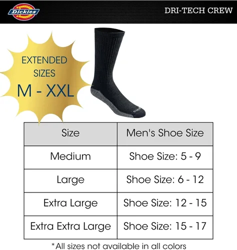 Miniatura 3 de Dickies Men's Dri-tech Legacy Moisture Control Crew Socks Multipack