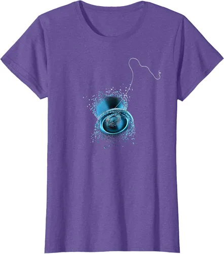 Miniatura 18 de Shattered Yo Yo - Camiseta de diseño azul impresionante, Negro, S