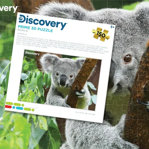 Miniatura 5 de Prime 3D Discovery Koala Rompecabezas 3D de 150 piezas para niños Tamaño acabado de 18 x 12 pulgadas Desafiante y divertido para niños