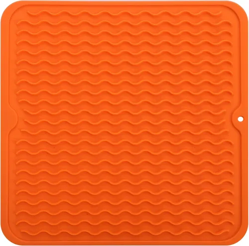 Miniatura 51 de MicoYang Alfombrilla de silicona para secado de platos para múltiples usos, fácil de limpiar, ecológica, resistente al calor, alfombrilla