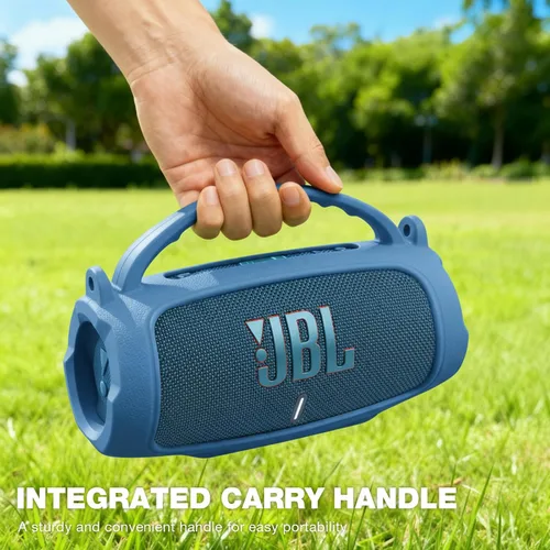 Miniatura 6 de Funda de silicona compatible con altavoz Bluetooth portátil impermeable JBL Charge 5 (azul)