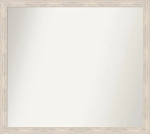 Miniatura 52 de Amanti Art Espejo de baño blanco para sobre el fregadero, 30 x 35 pulgadas, espejo de tocador rectangular estrecho de Eva de oro blanco, marco