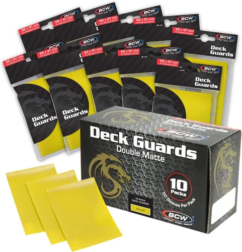 Miniatura 7 de BCW Deck Guard - Fundas dobles mate para tarjetas, caja de 500 unidades (10 paquetes de 50 fundas), sin ácidos, sin PVC, se adapta a tarjetas