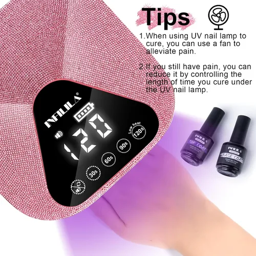 Miniatura 6 de NXJ INFILILA Gel de uñas de polietileno con purpurina, colores azul bebé, extensión de gel de poliéster para mejorar las uñas, engrosamiento