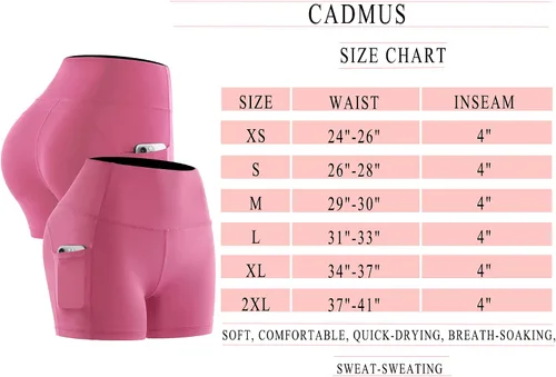 Miniatura 5 de CADMUS Pantalones cortos de yoga de cintura alta para mujer de 3 pulgadas, 4 pulgadas, 6 pulgadas, 7 pulgadas, 8 pulgadas, sensación desnuda