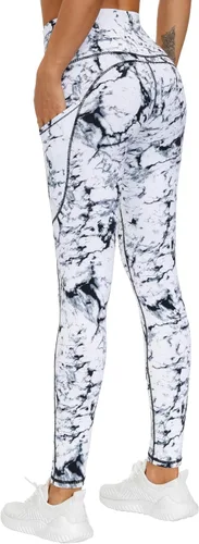 Miniatura 5 de The Gym People - Pantalones deportivos gruesos de tiro alto, con bolsillos y control de abdomen, leggings para entrenar, correr, hacer yoga