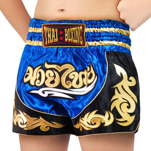 SIAMKICK Pantalones cortos de Muay Thai para niños (4 años a 10 años), boxeo, kickboxing, artes marciales mixtas para niños y niñas
