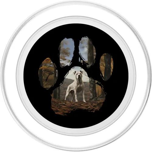 Miniatura 2 de Dogo Argentino Mountain Paw Design Dog Mom Dad PopSockets MagSafe PopGrip for iPhone
