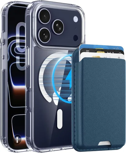 Miniatura 95 de Funda magnética para iPhone 12 Pro Max, cartera magnética desmontable con soporte para tarjetas, [compatible con MagSafe] grado militar, a prueba