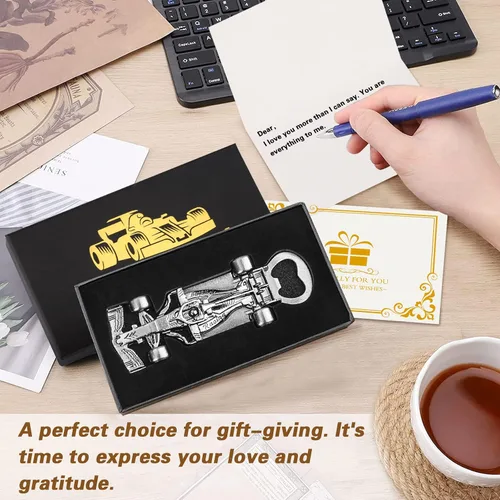 Miniatura 6 de LKKCHER Regalos de autos de carreras para hombres y mujeres, abrebotellas de cerveza de auto de carreras novedoso, regalos de cumpleaños y Navidad