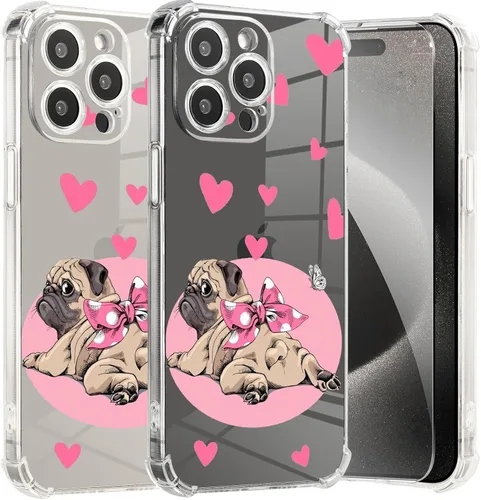Miniatura 25 de Roemary Buffertech - Funda protectora para iPhone 13 Pro Max con diseño Golden Retriever, diseño de arcoíris con protector de pantalla
