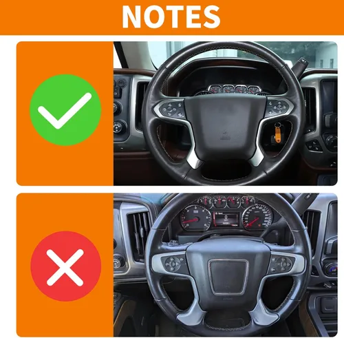 Miniatura 2 de RT-TCZ Para Chevy Silverado - Panel de volante rojo para Chevrolet Silverado/Suburban/Tahoe 2014-2018 para GMC Sierra/Yukon 2014-2018, accesorios