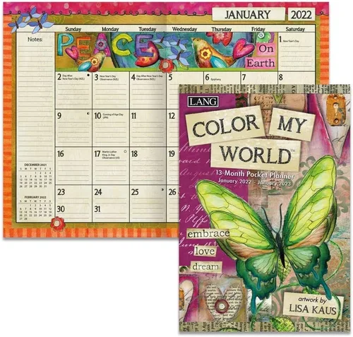 Miniatura 2 de Lang Color My World - Agenda mensual de bolsillo 2022 (22991003178)