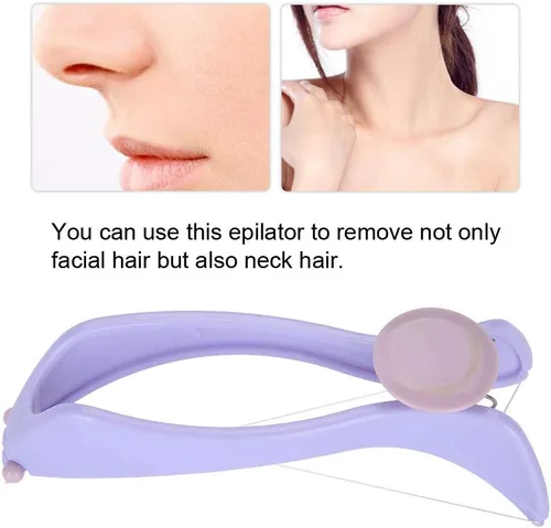 Miniatura 3 de Eliminación de enhebrado de vello facial, depiladora facial morada, depiladora de depilación ABS cómoda para mujeres (gafas en caja)