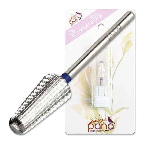 Miniatura 13 de PANA - Broca volcanita de carburo para uñas, de dos vías para zurdos y diestros – Rápida extracción del acrílico o gel duro – vástago de 3/32