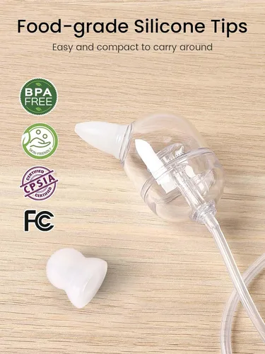 Miniatura 7 de GROWNSY Succión Nasal Eléctrica para Bebé, Aspirador Nasal de Grado Hospitalario con Luz Nocturna, Canciones de Cuna Calmantes, Succionador de Nariz