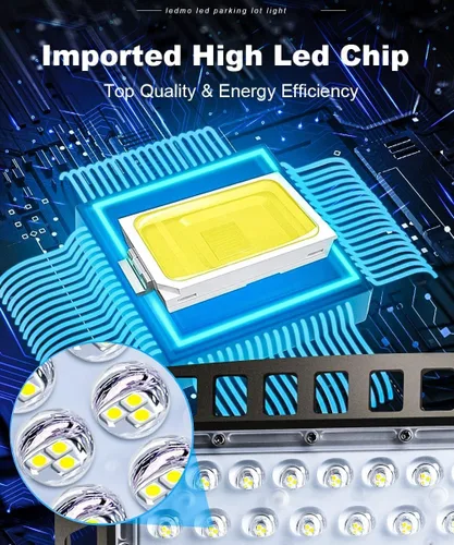 Miniatura 2 de ledmo Luz LED de estacionamiento de 300 W, accesorio de iluminación de inundación de seguridad para zonas comerciales al aire libre con sensor