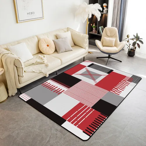 Miniatura 23 de jejeloiu Alfombra de decoración de mármol negro y dorado, alfombra para sala de estar, dormitorio, para niños, niñas, adolescentes, decoración
