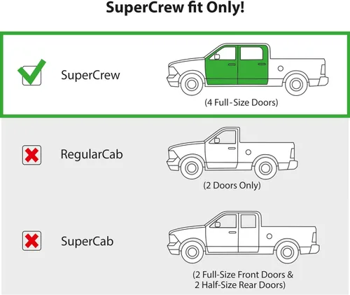Miniatura 3 de CLIM ART Protectores de lluvia increíblemente duraderos en canal para Ford F150 2015-2020 SuperCrew, deflectores de ventana originales, deflector