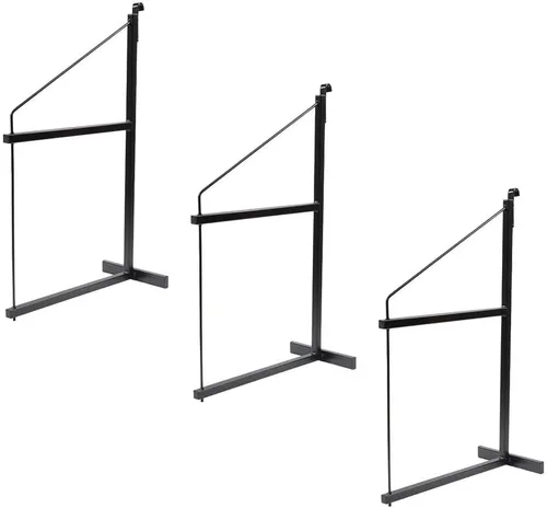 Miniatura 17 de Mytee Products Paquete de 2 Soportes de Estantería para Contenedores de Envío de 3 Niveles con 18"(P) x 60"(A) - Soportes de Estante de Acero