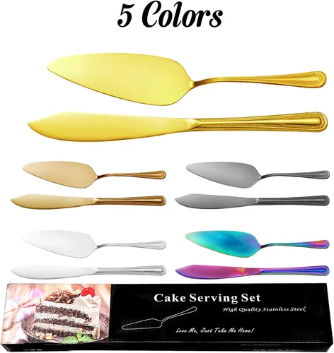 Miniatura 3 de Juego personalizado de corte de pasteles para boda, servidor de pastel de boda grabado gratis, cuchillo de pastel de acero inoxidable y juego