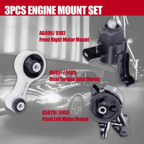 Miniatura 3 de Motor de montaje de motor compatible con Mazda 6 2.3L i Sedan 2003-2008 transmisión automática 2003-2008 Mazda 6 2.3L 2WD transmisión automática