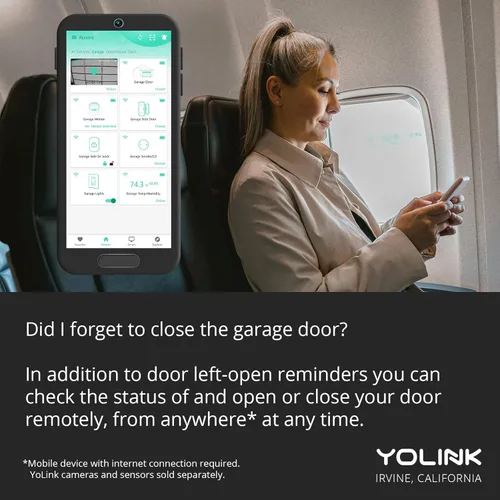 Miniatura 4 de YoLink Abridor de puerta de garaje inalámbrico inteligente de mayor alcance del mundo de 1/4 de milla, control por aplicación, compatible con Alexa