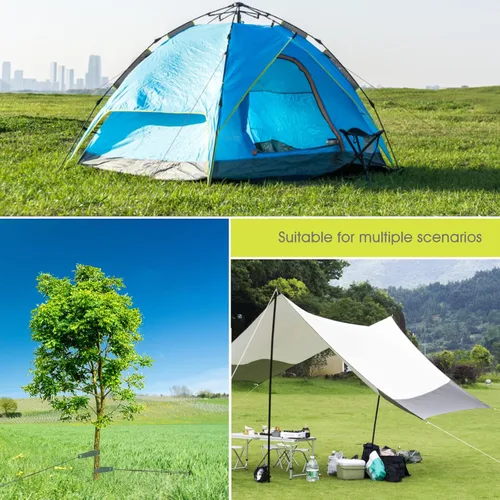 Miniatura 5 de Kit de estacas de árbol resistente, estacas de acero de 11.8 pulgadas y soportes para árbol joven, antiviento fuerte, kit de enderezamiento