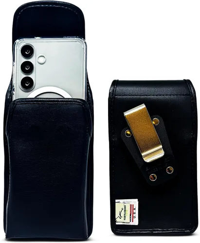 Miniatura 11 de Turtleback Funda de cuero de alta calidad para Samsung Galaxy S25-S20 – Soporte de cinturón de teléfono negro para viajes a prueba de golpes, fundas