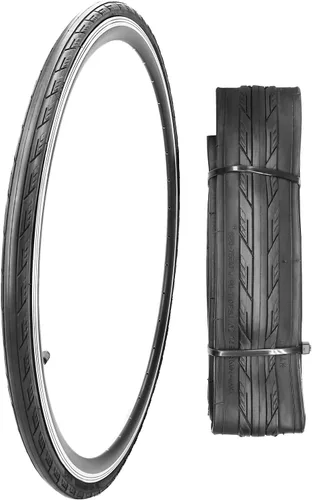 Miniatura 15 de Paquete de 1 o 2 neumáticos para bicicleta de carretera 700X23C/25C/28C/35C con o sin 2 tubos internos, válvula Presta y 2 palancas para neumáticos