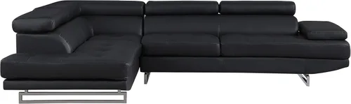 Miniatura 8 de BlackJack Furniture Union Modern - Sofá modular de piel sintética con reposacabezas ajustables, diván orientado hacia la izquierda, elegante asiento