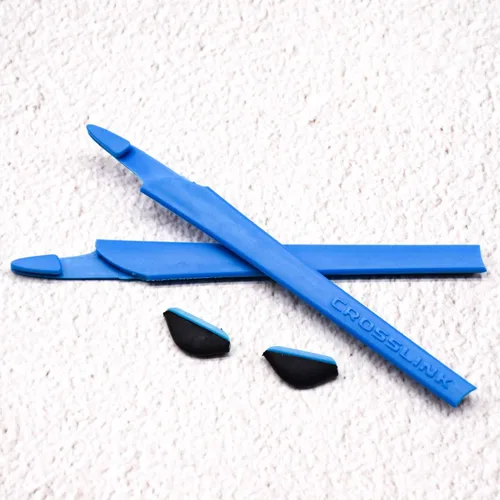 Miniatura 2 de 2 azul compatiblereemplazo silicona pierna conjunto para Oakleys Crosslink gafas de sol kit de goma