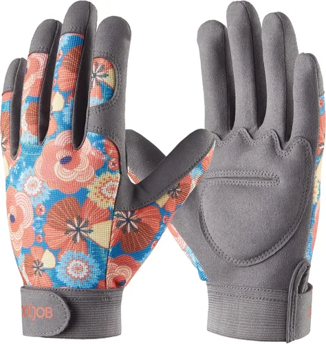 Miniatura 9 de COOLJOB Guantes medianos de trabajo de jardinería para mujeres y damas, a prueba de espinas para poda de rosas, manejo de cactus, plantación