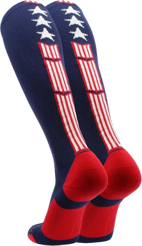 Miniatura 6 de MadSportsStuff Patriot USA Flag - Calcetines de estrellas y rayas para béisbol, sóftbol, fútbol, niños, niñas, hombres y mujeres, sobre