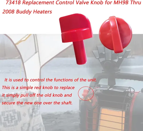 Miniatura 6 de 73418 Repuesto perilla de válvula de control para calentadores Buddy MH9B hasta 2008, 2 piezas