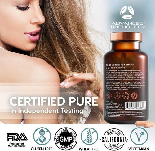 Miniatura 5 de DHT Blocker - Suplemento para el crecimiento del cabello para adelgazamiento genético para hombres y mujeres Aprobado* por la Asociación Americana