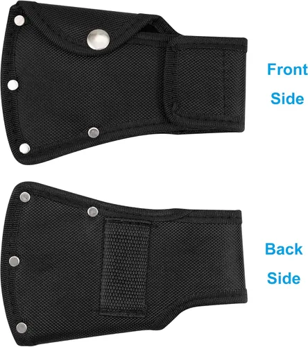 Miniatura 6 de Hatchet Head Sheath Holster, Black Oxford Sheath for 1-1/4Lb Axe, Double Snap Hatchet Protector Cover with Belt Loop, Outdoor Camping Hiking