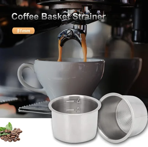 Miniatura 2 de Filtro de café, 4 tazas de 2.008 in de acero inoxidable de una sola pared no presurizada filtro poroso cesta apto para EUPA, para Donlim