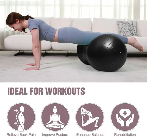 Miniatura 5 de INPANY Peanut Ball - Exercise Ball for Labor Birthing, Anti-Burst Physical Therapy for Kids, Core Strength, Flexible Seating, Home & Gym Fintness