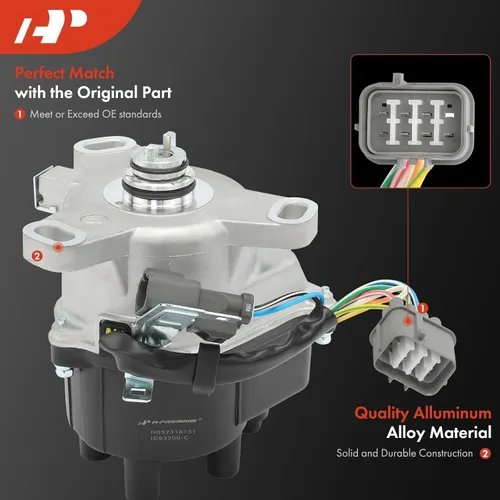 Miniatura 7 de Distribuidor de encendido A-Premium con módulo, tapa y rotor compatible con Honda Accord 1990-1991 2.2L