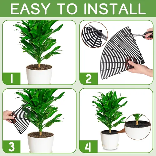 Miniatura 4 de Newtay 2 fundas protectoras de suelo para macetas, protectores de flores cortables contra animales, gatos, ardillas, tapones para excavar plantas