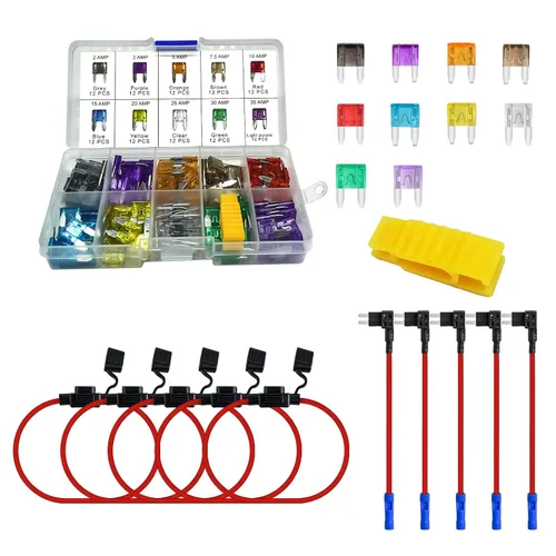 Miniatura 14 de MuHize Micro2 - Kit de grifos de fusibles – Paquete de 35 con fusibles de hoja de 5A a 30 A para automóvil, camión, SUV, RV 2 grifos Add-A-Circuit