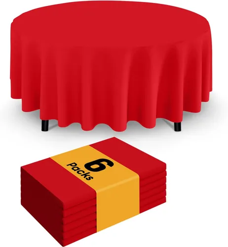 Miniatura 77 de Smiry - Juego de 6 manteles desechables, 54 x 78 pulgadas, manteles impermeables rectangulares para fiestas, cubierta de mesa de plástico