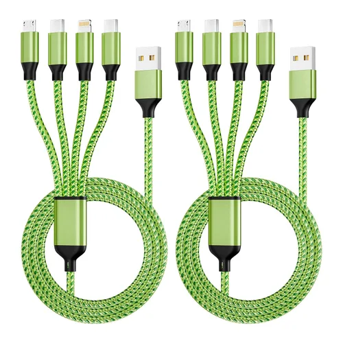 Miniatura 11 de Cable USB C múltiple [2 unidades, 4 pies], cable de carga 3 en 1 para múltiples dispositivos, cables de carga trenzados, cable de carga de teléfono