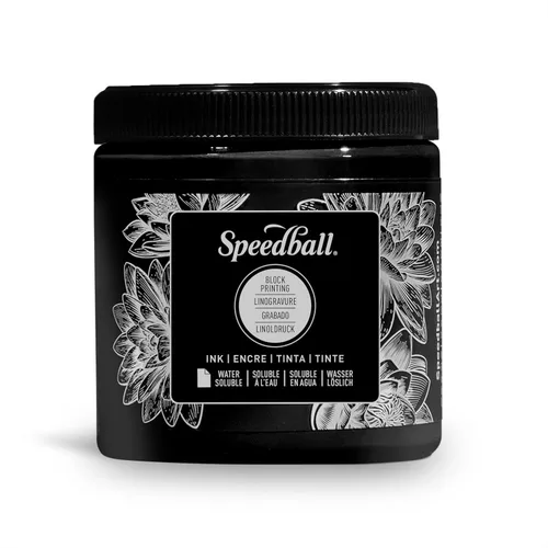 Miniatura 36 de Speedball Tinta de impresión en bloque soluble en agua 3815 – Color intenso con acabado satinado AP no tóxico 8 onzas líquidas, peltre