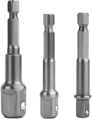 Juego de adaptadores de enchufe de impacto para taladro, 1/4 3/8 1/2 pulgadas, juego de brocas de extensión de grado de impacto con soporte, llave