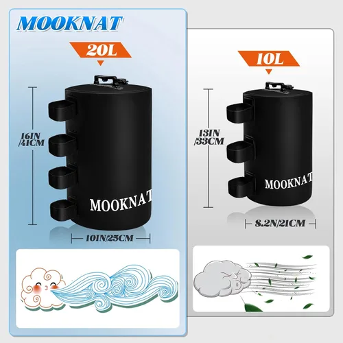 Miniatura 2 de Bolsa de peso de agua para toldo, 176 libras, juego de 4 pesas para patas para toldo desplegable, toldos, tienda de campaña, cenador, color negro